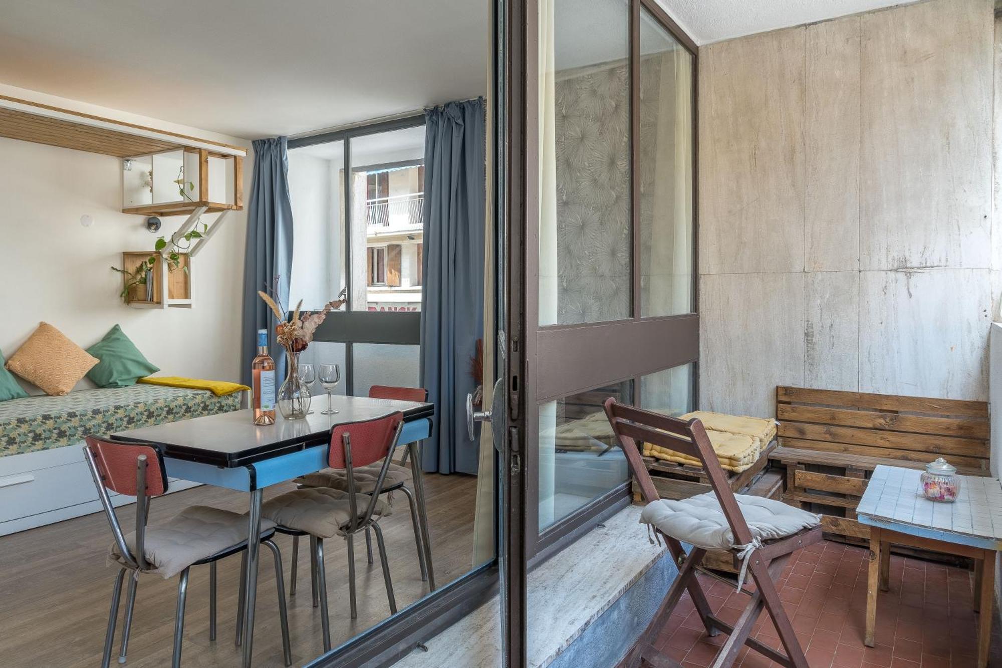 *Las Flores* Joli Studio Avec Balcon Marsilia Exterior foto